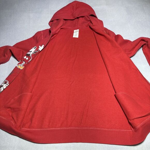 Disney Store Mickey Mouse All Over Print Red Pullover Hoodie Women's Size‎ XL - Picture 5 of 12